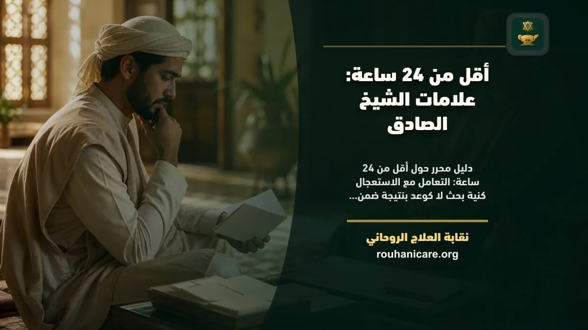 أقل من 24 ساعة: دليل استشارة روحانية مسؤولة