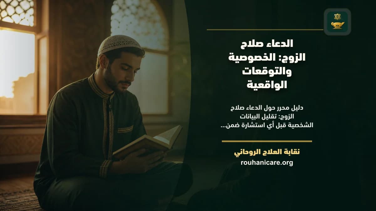الدعاء صلاح الزوج: فهم روحاني هادئ بلا وعود مبالغ فيها