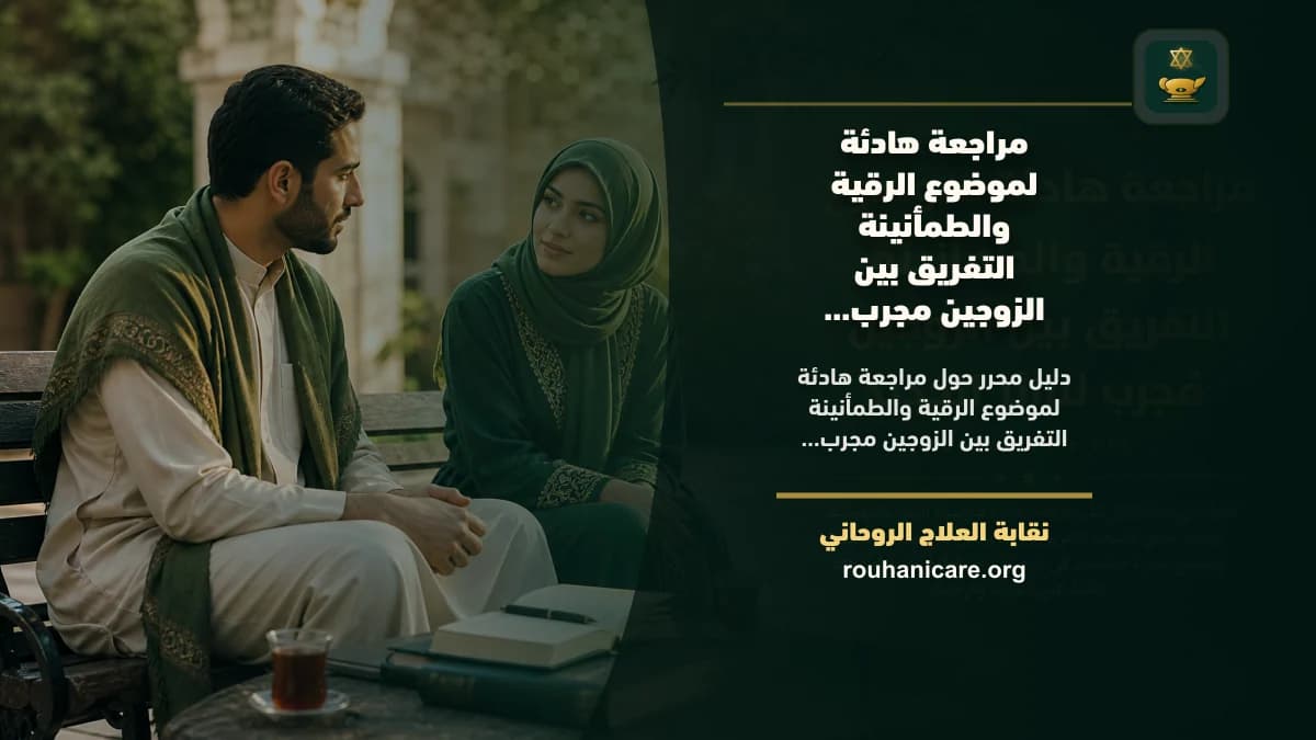 الرقية والطمأنينة التفريق بين الزوجين مجرب: فهم روحاني هادئ بلا وعود مبالغ فيها