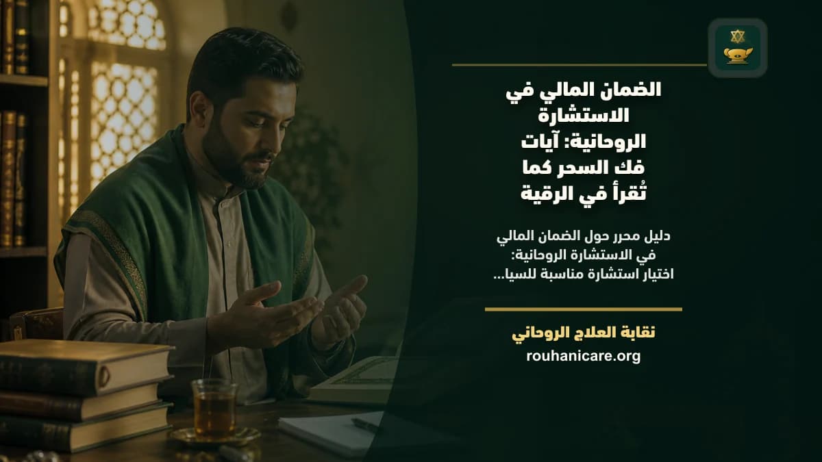 الضمان المالي في الاستشارة الروحانية: استشارة روحانية موثوقة وسرية