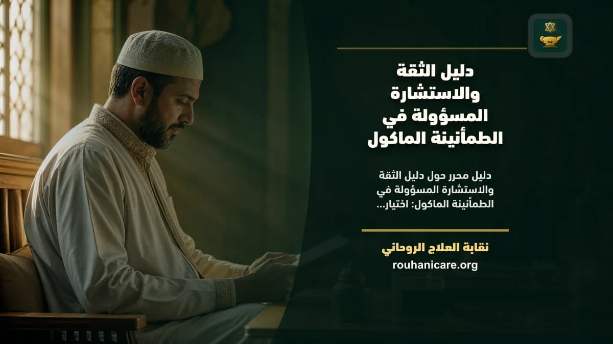 الطمأنينة الماكول: دليل استشارة روحانية مسؤولة