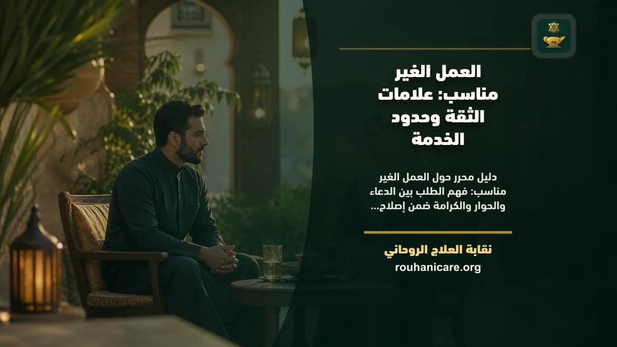 العمل الغير مناسب: دليل استشارة روحانية مسؤولة