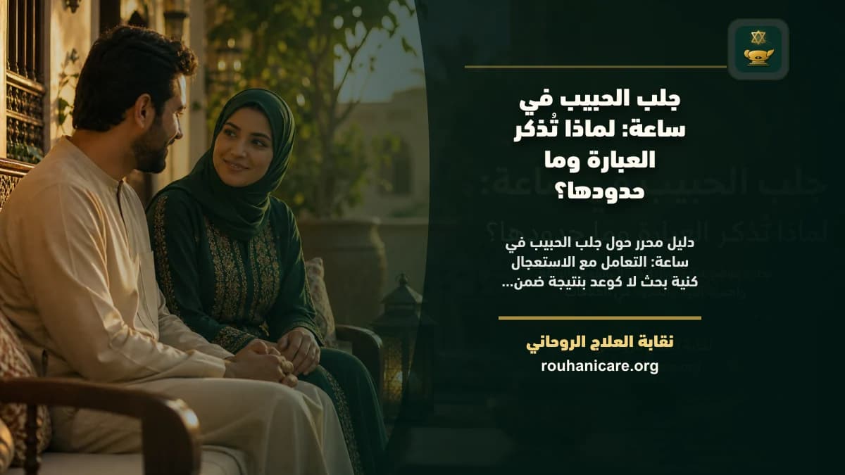جلب الحبيب بسرعة: استشارة روحانية للصلح والسكينة