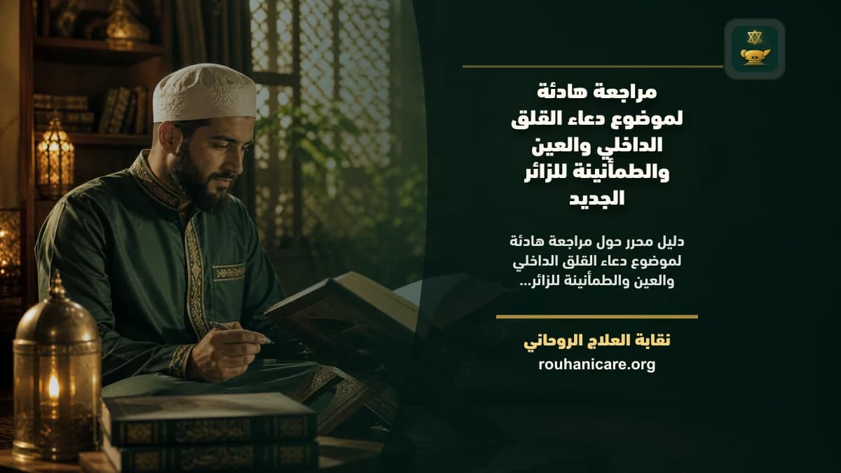 دعاء القلق الداخلي والعين والطمأنينة: فهم روحاني هادئ بلا وعود مبالغ فيها