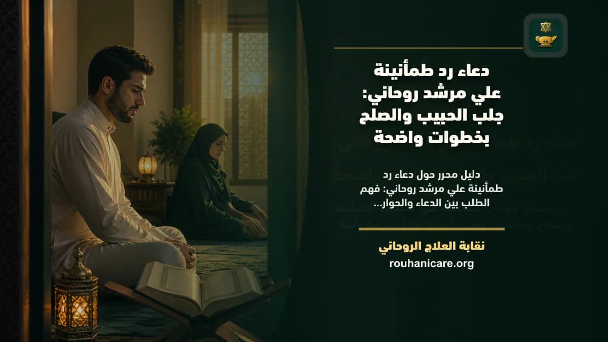 دعاء رد طمأنينة علي مرشد روحاني: دليل اختيار هادئ ومسؤول