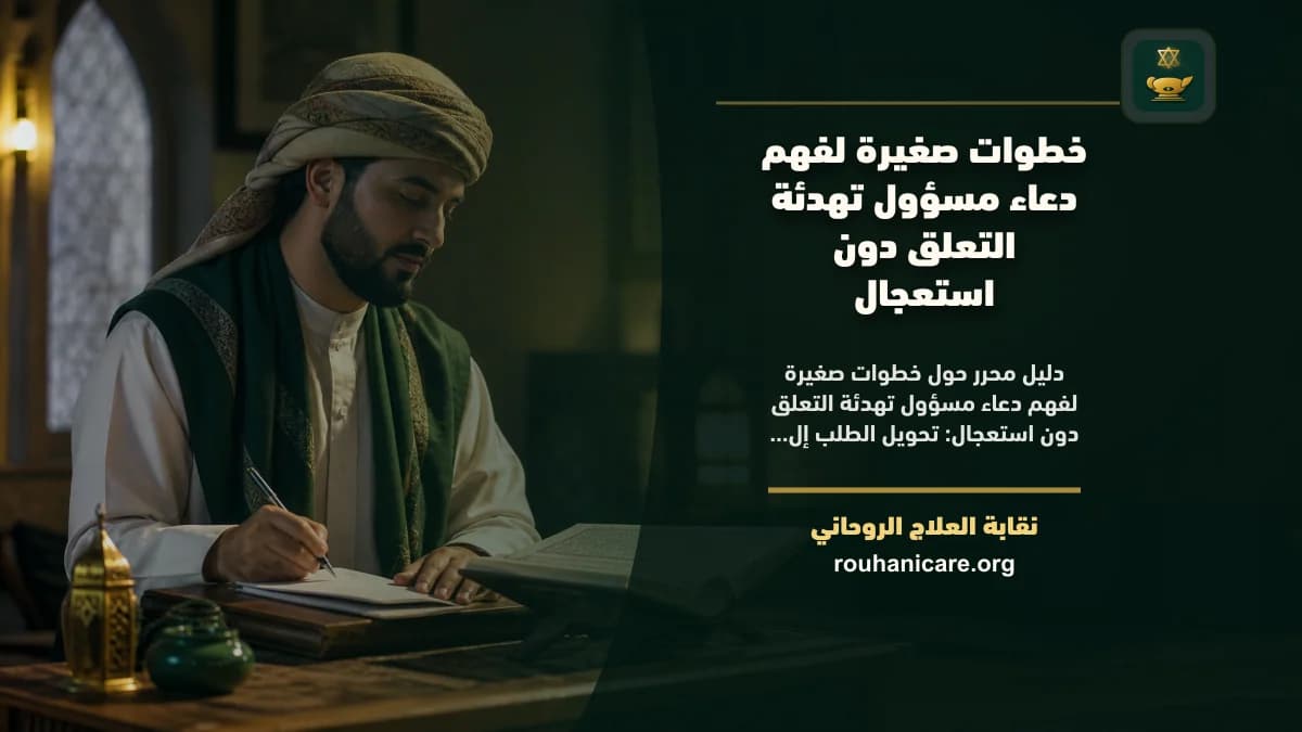 دعاء مسؤول تهدئة التعلق: فهم روحاني هادئ بلا وعود مبالغ فيها
