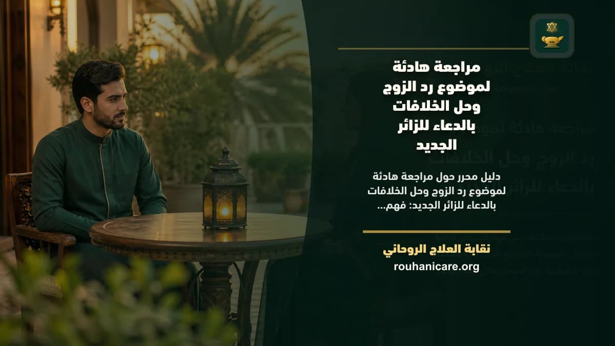 رد الزوج وحل الخلافات بالدعاء: توجيه روحاني مسؤول بلا مبالغة أو وعود