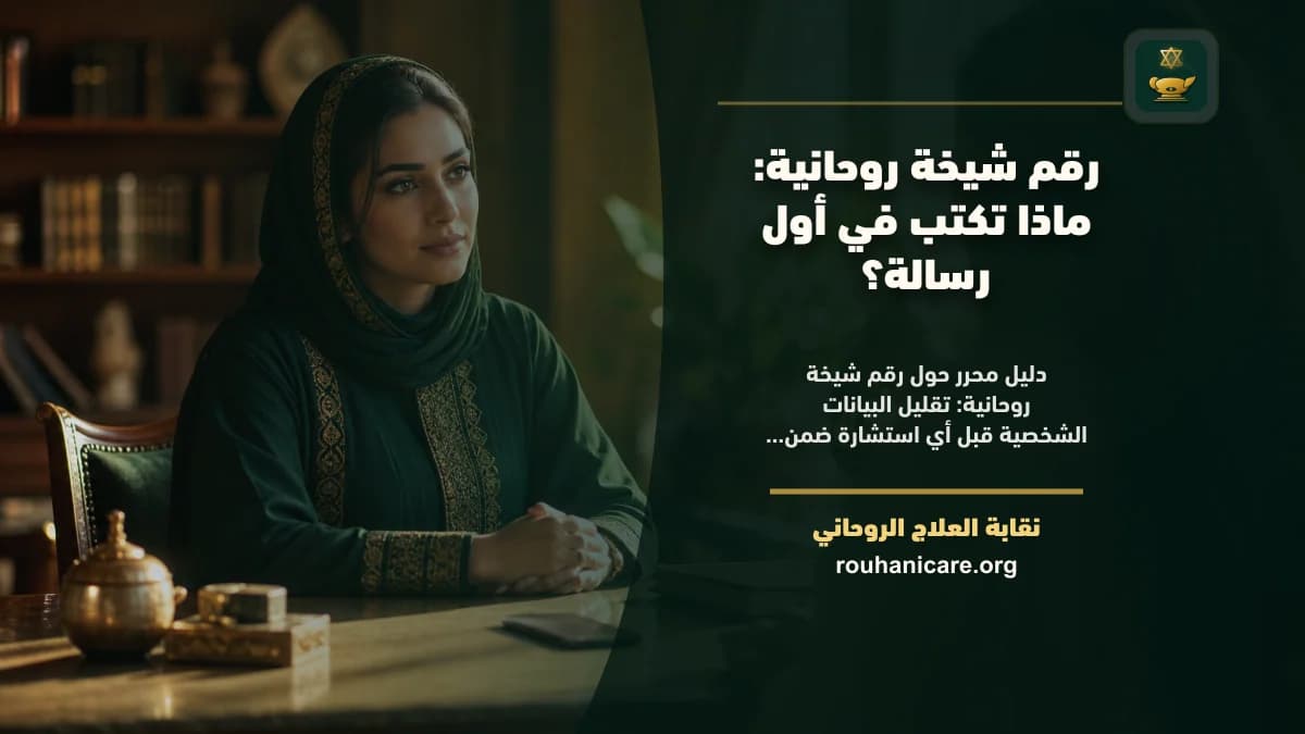 رقم شيخة روحانية: خطوات هادئة لاختيار استشارة روحية مسؤولة