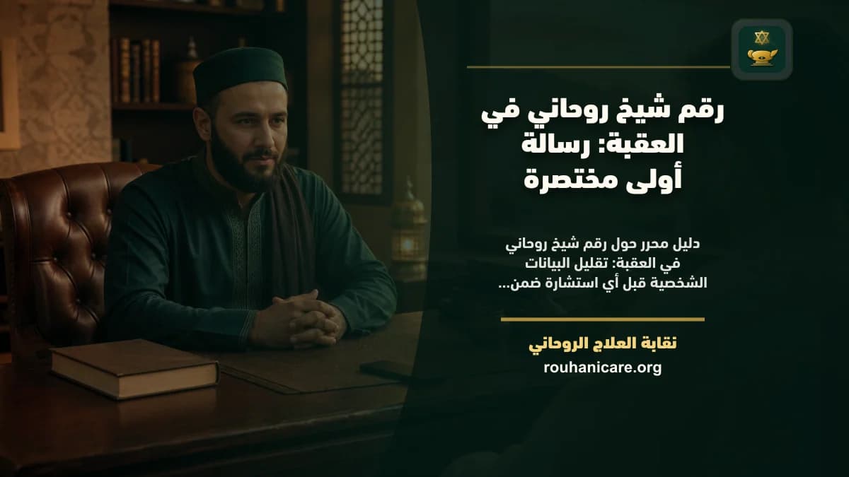 شيخ روحاني في العقبة: استشارة روحانية موثوقة وسرية