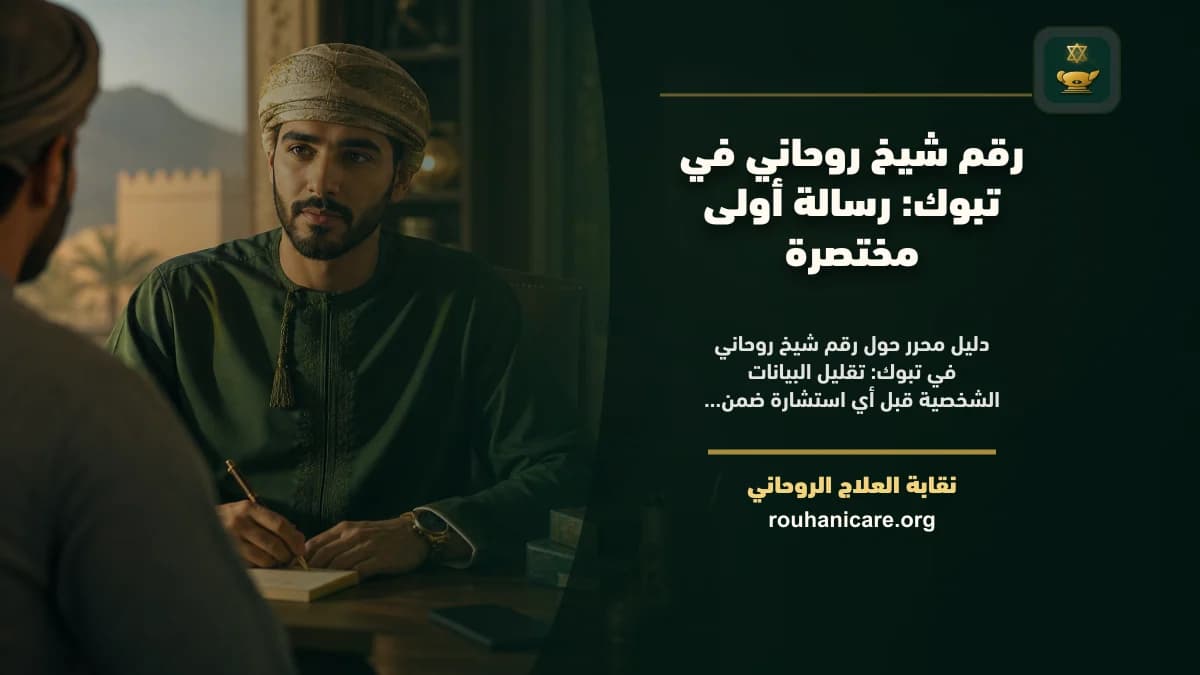 شيخ روحاني في تبوك: دليل اختيار هادئ ومسؤول