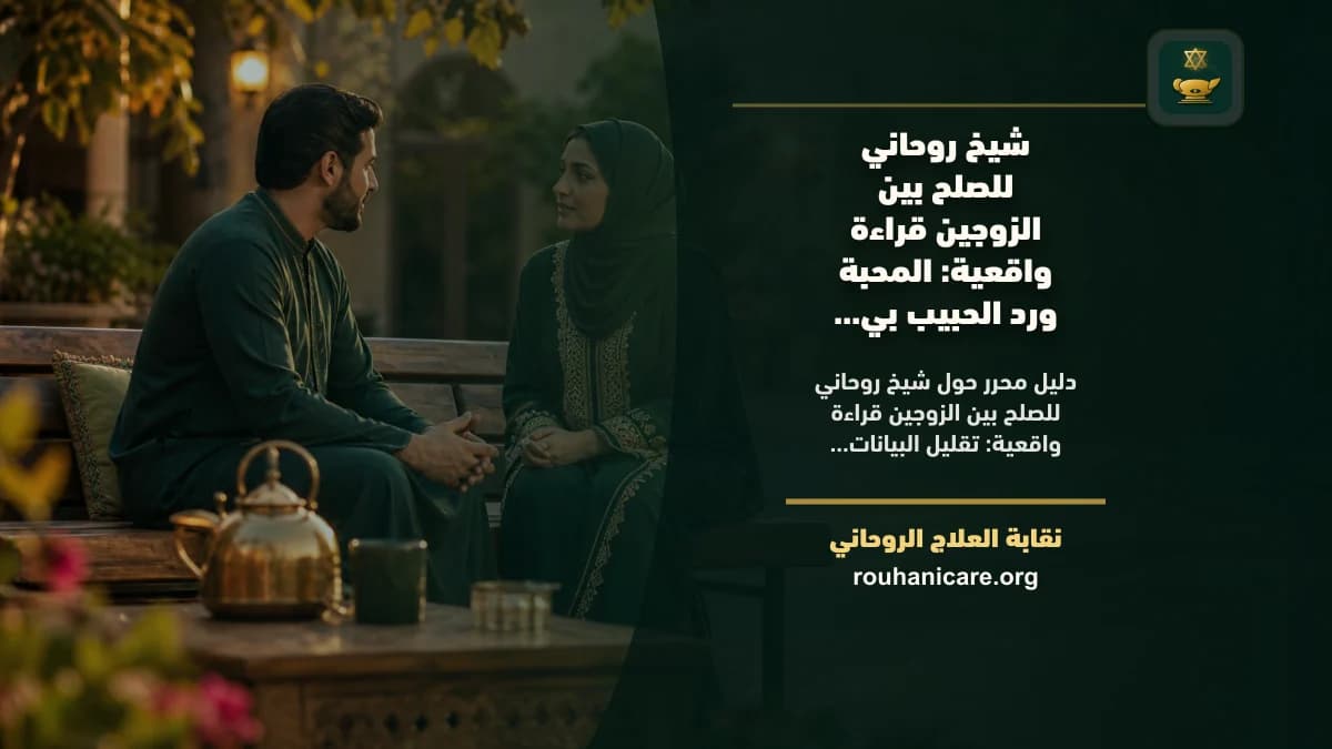 شيخ روحاني للصلح بين الزوجين قراءة واقعية: دليل اختيار هادئ ومسؤول