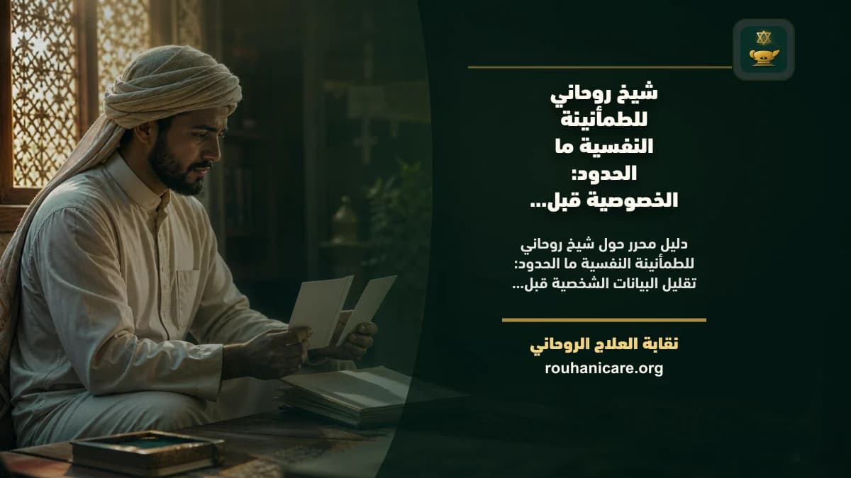 شيخ روحاني للطمأنينة النفسية ما الحدود: كيف تختار استشارة روحانية بخصوصية؟