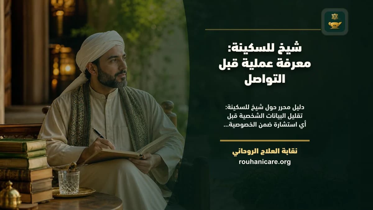 شيخ للسكينة: كيف تختار استشارة روحانية بخصوصية؟