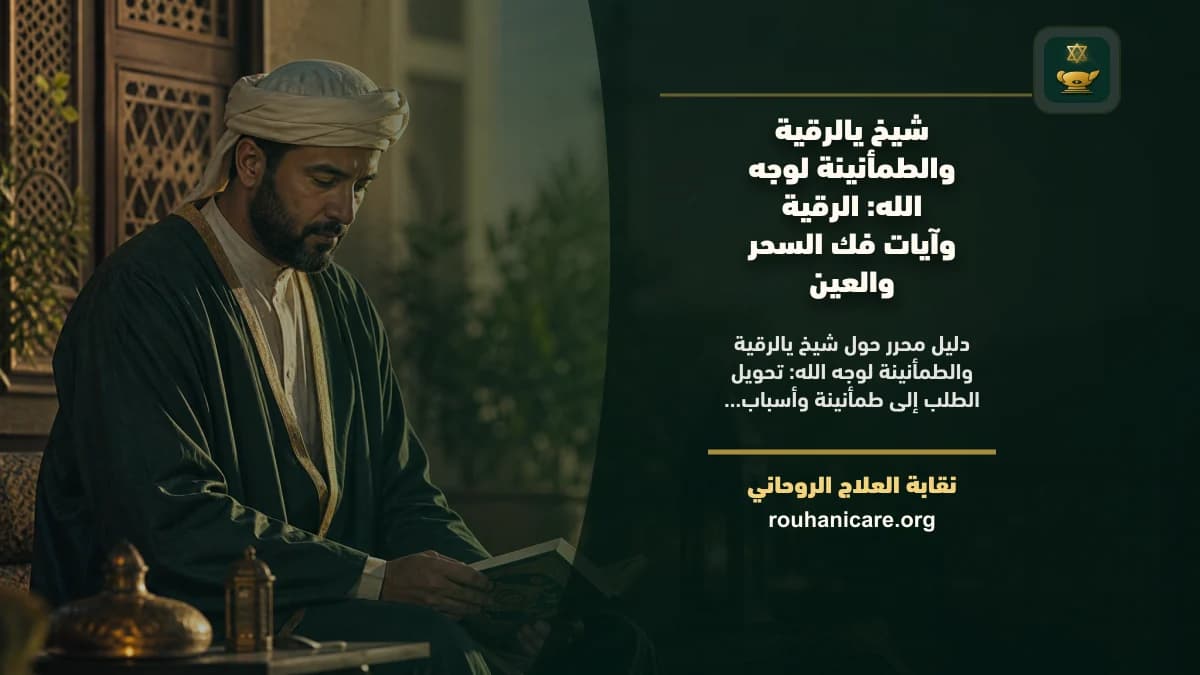 شيخ يالرقية والطمأنينة لوجه الله: استشارة روحانية موثوقة وسرية