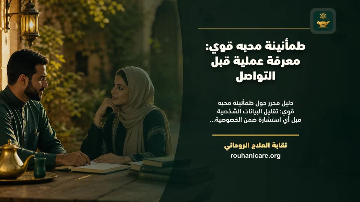 طمأنينة محبه قوي: دليل استشارة روحانية مسؤولة