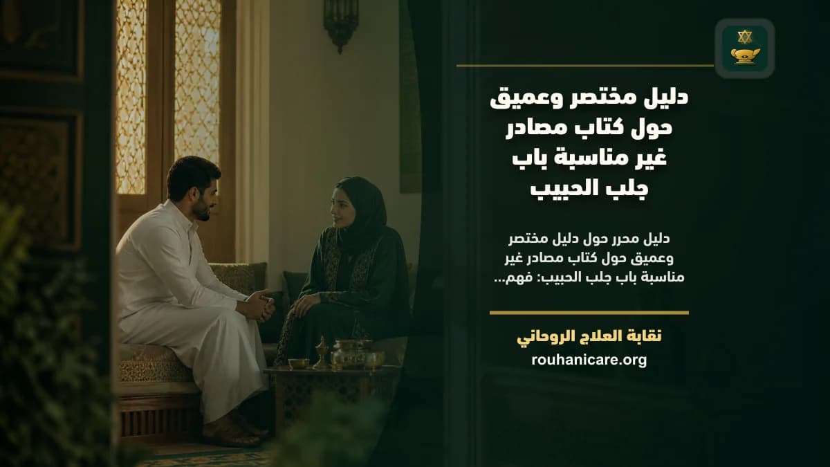 كتاب مصادر غير مناسبة باب جلب الحبيب: استشارة روحانية للصلح والسكينة