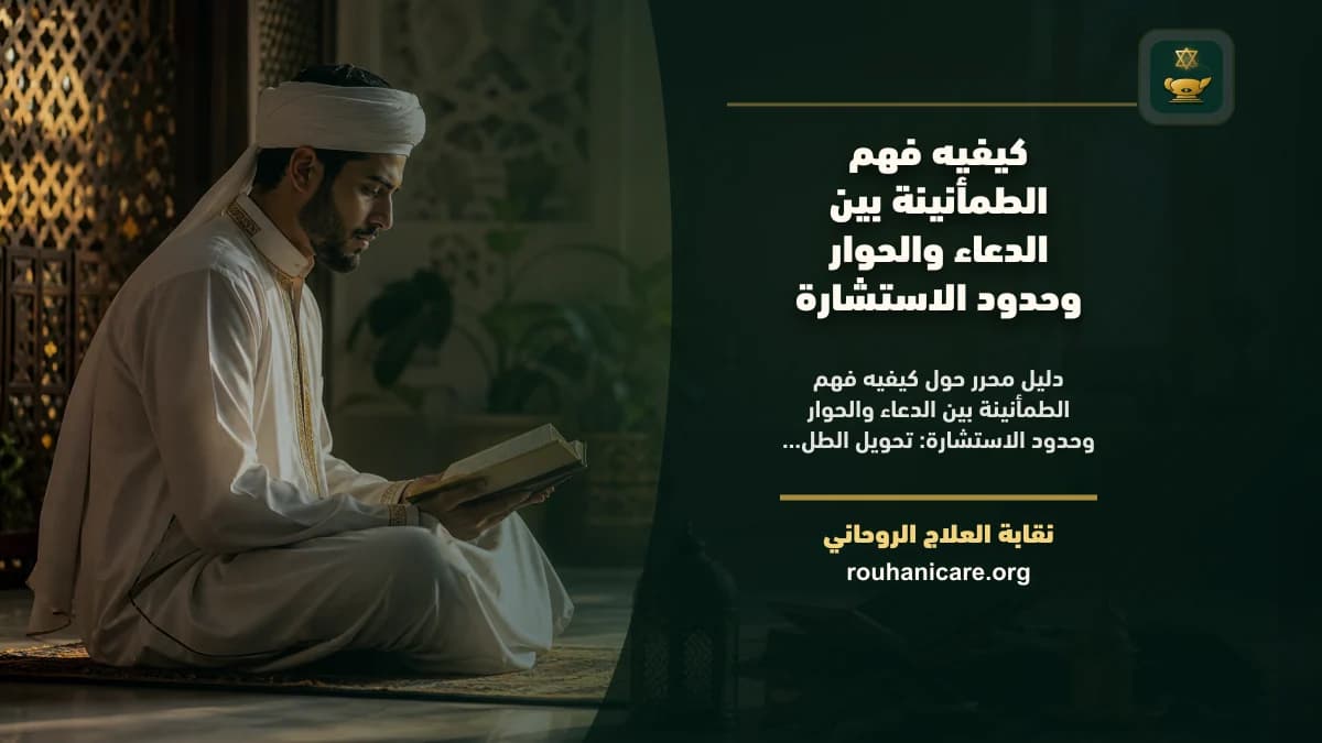 كيفيه فهم الطمأنينة: دليل استشارة روحانية مسؤولة