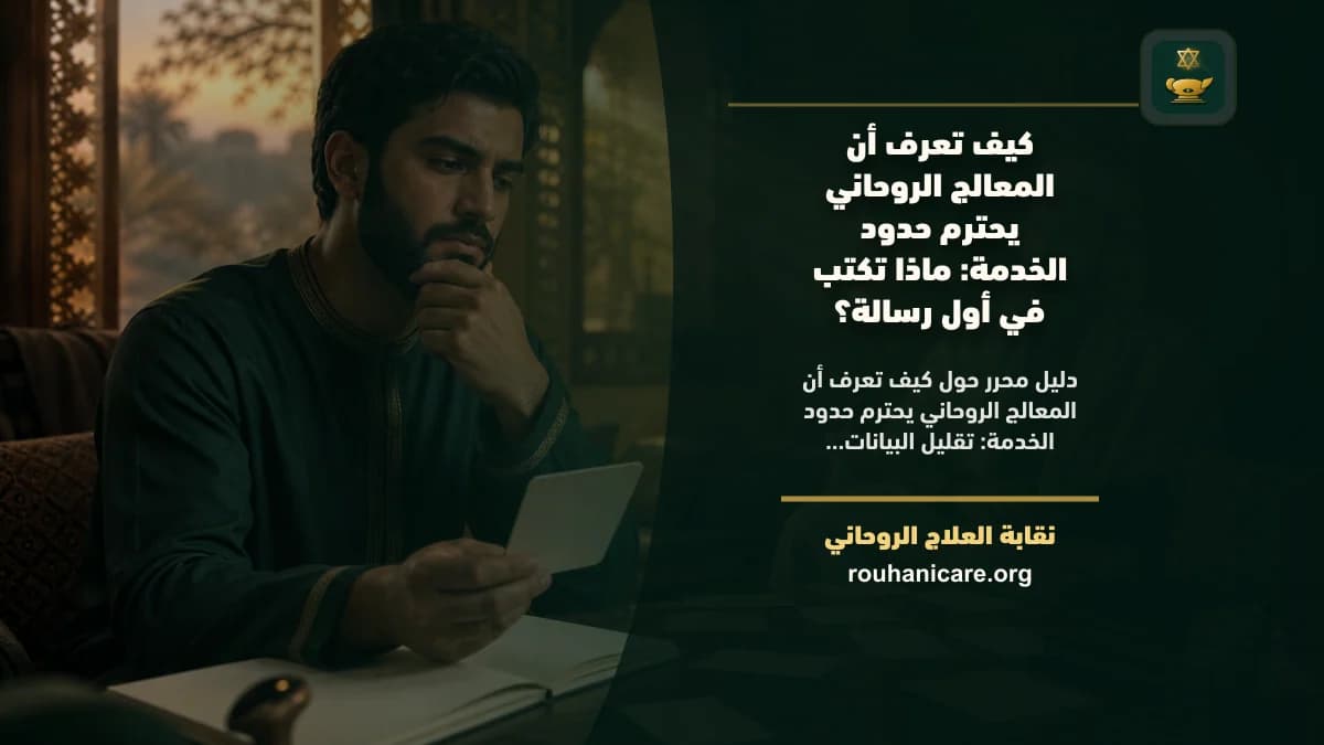 كيف تعرف أن المعالج الروحاني يحترم حدود الخدمة: كيف تختار استشارة روحانية بخصوصية؟