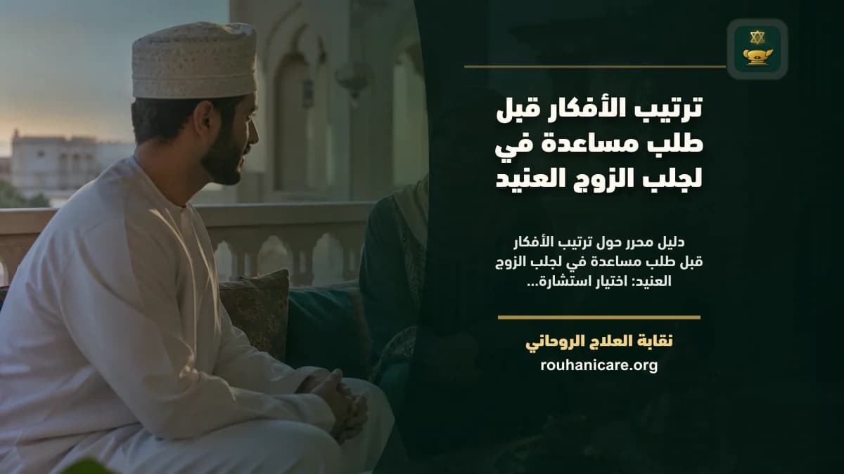 لجلب الزوج العنيد: استشارة روحانية للصلح والسكينة