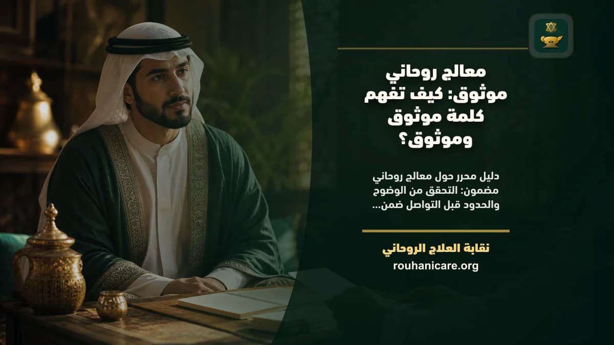 معالج روحاني مضمون: فهم معنى الثقة بلا وعود