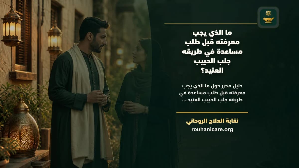 طريقه جلب الحبيب العنيد: استشارة روحانية للصلح والسكينة