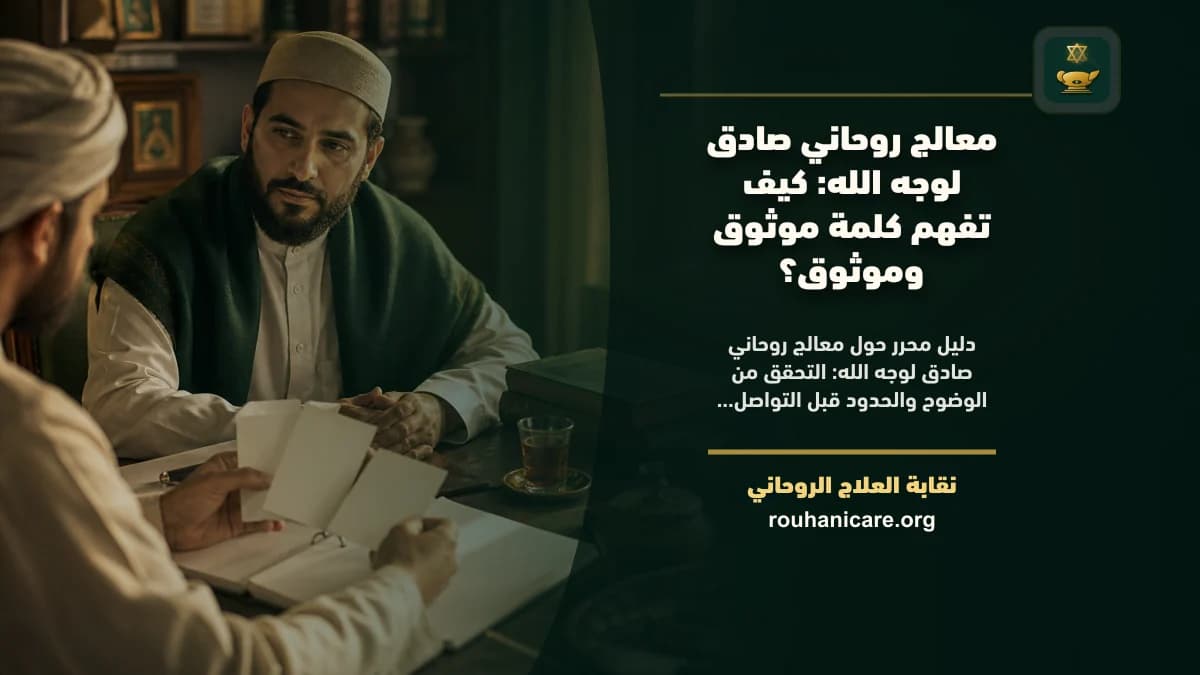 معالج روحاني صادق لوجه الله: كيف تختار استشارة روحانية بخصوصية؟